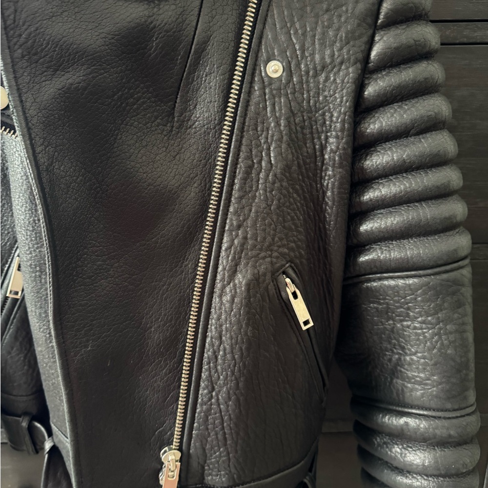 THE ARRIVAL “ Rainer” Black Leather Biker Jacket - Picture 6 of 11